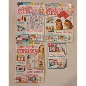 3 Cross Stitch Crazy UK Magazine Lot 2016 Exclusive Designs Hedgehog Castle